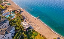  LAST MINUTE почивка в MC BEACH RESORT HOTEL 5*, Алания, Турция. Чартърен полет от София + 7 нощувки на човек на база Ultra All inclusive 