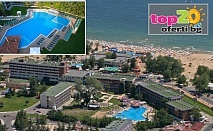 Незабавима Почивка на Първа Линия на Плажа! Нощувка с All inclusive + Външен басейн с Детска секция и Анимация за Деца и Възрастни в Хотел Поморие Сън, к.к. Слънчев бряг от 69.30 лв./човек. Безплатно за Дете до 12.99 год.!