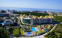  Почивка в Alan Xafira Deluxe Resort & Spa 5*, Алания, Турция! Автобусен транспорт + 7 нощувки на база Ultra Аll Inclusive на човек + басейни, аквапарк и СПА. Дете до 12.99г. БЕЗПЛАТНО! 