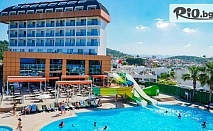 Почивка в Анталия, Сиде! 7 All Inclusive нощувки + басейни, СПА, водни занимания и спорт, детски програми в THRONE BEACH RESORT and SPA 5* + Безплатно за дете до 12г, от Дениз Травел