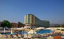  Почивка в HEDEF BEACH RESORT 5*, Алания, Турция. Чартърен полет от София + 7 нощувки на човек на база Ultra All Inclusive 