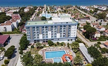  Почивка в хотел My Aegean Star Hotel 4*, Кушадасъ, Турция! Автобусен транспорт + 7 нощувки на човек на база All Inclusive + басейни. 