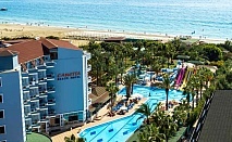  Почивка в хотел Caretta beach 4*, Алания, Анталия! Автобусен транспорт + 7 нощувки на база Аll Inclusive на човек + басейн и водни пързалки. Дете до 11.99г. безплатно 