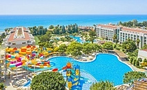  Почивка в хотел HORUS PARADISE LUXURY RESORT 5*, Сиде, Турция! Автобусен транспорт + 7 нощувки на база Ultra All Inclusive на човек + басейни. Дете до 12.99г. безплатно 