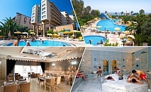  Почивка в Hotel Stella Beach 5* Алания, Турция! Автобусен транспорт + 7 нощувки на човек на база All Inclusive. Дете до 12.99 г. БЕЗПЛАТНО! 