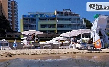 Почивка на първа линия на плажа в Несебър! Нощувка със закуска и вечеря + басейн, чадър и шезлонг, от Хотел Перун 3*