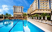  Ultra All Inclusive + аквапарк в DIZALYA PALM GARDEN 5*, Алания, Турция! Чартърен полет от София + 7 нощувки на човек 