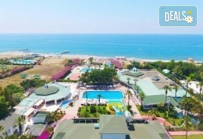 All Inclusive лятна ваканция в Garden Beach Hotel 5* Алания, Анталия! 10 дни/7 нощувки, плувен и детски басейн, водни пързалки, турска баня, сауна, мини клуб, анимация, безплатно за дете до 12.99 г. и транспорт от Belprego Travel