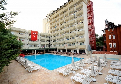 Чартърен полет от София + 7 нощувки на човек на база All Inclusive + басейн в SUN BEACH HILL HOTEL 4*, Сиде, Турция.