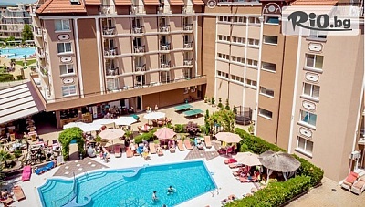 Цяло лято на море в Слънчев бряг! Ношувка на база All Inclusive + басейн, чадъри и шезлонги + Дете до 12г. безплатно, от Хотел Бахами Резиденс