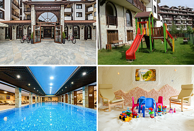 Еднодневен пакет със закуска или закуска и вечеря + СПА зоната в Гранд Рояле Апартаментен хотел, Банско