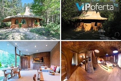 Еко къща от камък, глина и дърво в Еко селище Омая