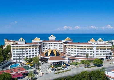 02.06 в хотел SIDE ALEGRIA HOTEL & SPA 5*, Сиде, Турция! Автобусен транспорт + 7 нощувки на база All Inclusive на човек + басейни