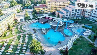 Изгодна почивка на метри от плажа в Слънчев бряг! Нощувка на база All Inclusive за до трима + басейн, шезлонг и чадър + дете до 12.99 г. Безплатно, от Хотел Тракия