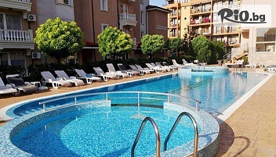 Изгодна почивка в Свети Влас през Юни! 5 нощувки на база All Inclusive + басейн, чадър и шезлонг, от Хотел Тропикс