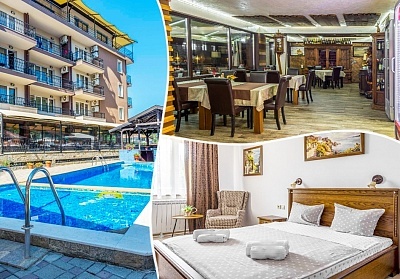 От 01.05 до 18.06 в Китен: Нощувка със закуска и вечеря в хотел Съни Парадайз 2 ***