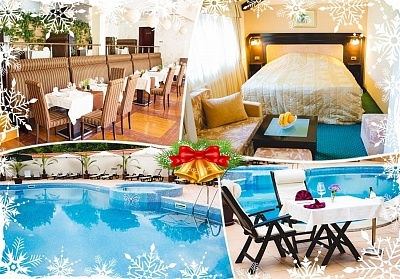 Коледа в Шипковски минерални бани - Нощувка със закуска и вечеря, минерален басейн