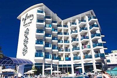  Last Minute почивка в INFINITY BEACH HOTEL 4*, Алания, Турция. Чартърен полет от София + 7 нощувки на човек на база All Inclusive 