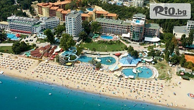 Last Minute почивка на 200 метра от плажа в Златни пясъци от 18 Юли до 18 Август! All Inclusive нощувка + открит басейн и Безплатно за дете до 12г., от Парк-хотел Голдън Бийч 4*