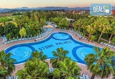 Last minute! Почивка в Сиде, Турция - 7 нощувки All Inclusive в хотел Larissa Stone Palace Hotel 5*, директен чартърен полет, летищни такси, багаж, трансфери