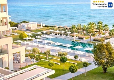 Луксозен хотел Domes Noruz Kassandra 5* на първа линия в Ханиоти, Гърция