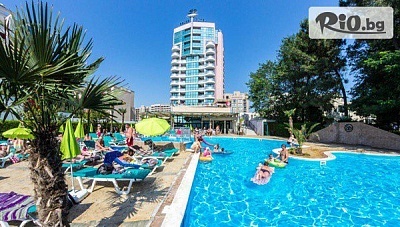 Луксозно лято в Слънчев бряг! Нощувка на база All Inclusive + басейн, шезлонг и чадър, и Безплатно за дете до 11.99 г., от Гранд Хотел Съни Бийч 4*