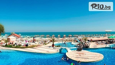 Лятна почивка на първа линия в к.к. Албена! Нощувка на база All Inclusive + басейн, чадър и шезлонг на плажа, от Хотел Славуна