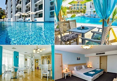 Лято на 50м. от Bamboo Beach, Созопол! 3 + нощувки със закуски за двама, трима, четирима или шестима + басейн в хотел Роял Калисто. При престой от 5 нощувки - БОНУС 1 вечеря!