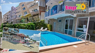 Лято на 100 м. от Плажа! Нощувка с All Inclusive Light + Басейн + Чадъри и Шезлонги на Плажа + Екип от Турски готвачи в Семеен хотел Елвира, Равда, за 52 лв./човек. БЕЗПЛАТНО за дете до 14 год.!