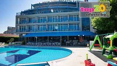 Лято в Слънчев бряг! Нощувка с All Inclusive Light + Басейн с детска секция в хотел Регата Палас 4*, Слънчев бряг, от 97.50 лв./човек! Безплатно за дете до 12 год.
