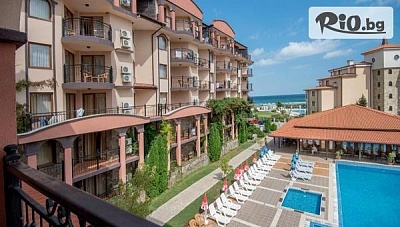 На море в Царево до края на Август! Нощувка на база All Inclusive + външни басейни, шезлонги и чадъри около басейните + Безплатно за дете до 11.99 г., от Саут Бийч Хотел 4*