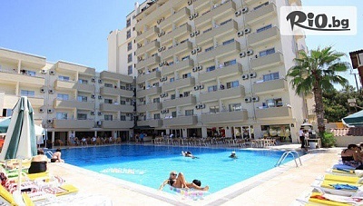 На море в Сиде през Октомври! 7 All Inclusive нощувки в Sun Beach Hill Hotel 4* + двупосочен самолетен билет, летищни такси, багаж, трансфери и медицинска застраховка, от Онекс Тур