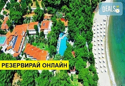 Нощувка на база Закуска, Закуска и вечеря в Porfi Beach Hotel 3*, Никити, Халкидики