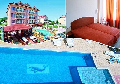  Нощувка на човек + басейн в хотел С Вълчеви, в Обзор на 100 м. от плажа 