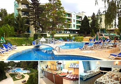 Нощувка на човек на база All Inclusive + басейн и безплатен транспорт до плаж Кабакум от хотел Силвър, местност Чайка, Златни пясъци