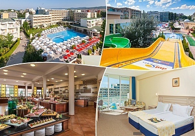 Нощувка на човек на база All Inclusive + басейн в ДАС клуб хотел, на 100 м. от плажа в Слънчев бряг