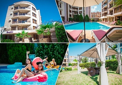 Нощувка на човек на база All Inclusive + басейн в Апарт хотел Магнолия Гардън, Слънчев бряг. Дете до 11.99г. - безплатно!