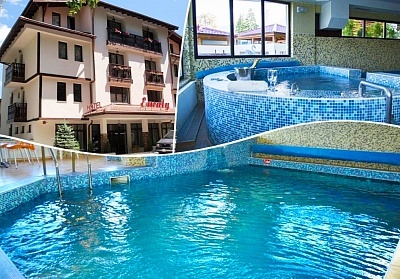  Нощувка на човек със закуска и вечеря + вътрешен басейн и релакс зона с минерална вода от Семеен хотел Емали, Сапарева Баня 
