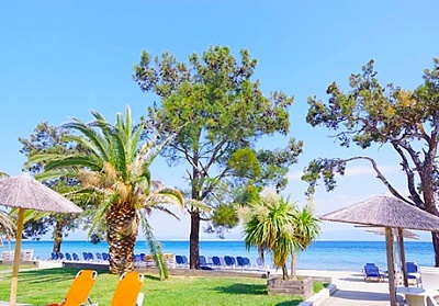  Нощувка на първа линия на база All Inclusive за цялото семейство + басейн в хотел Sunrise Beach***, o.Тасос, Гърция! 