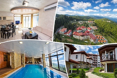 Нощувка в самостоятелна вила с камина и басейн във Форест Нук, Пампорово