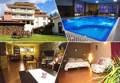 Нощувка със закуска, обяд и вечеря, вътрешен басейн и релакс зона в хотел Стиляна, Девин