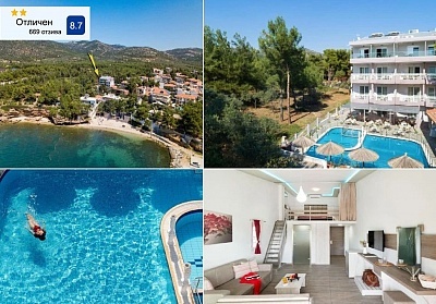 Нощувка със закуска на остров Тасос, Гърция - Hotel Sirines с басейн