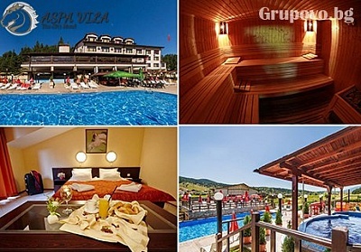 Нощувка, закуска и вечеря + горещ минерален басейн, топло джакузи и СПА в хотел Аспа Вила, с Баня до Банско
