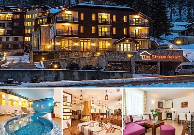 Нощувка със закуска и вечеря, SPA и басейн в Апарт хотел Стрийм Ризорт, Пампорово