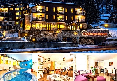 Нощувка със закуска и вечеря, СПА и отопляем басейн в Стрийм Ризорт в Пампорово