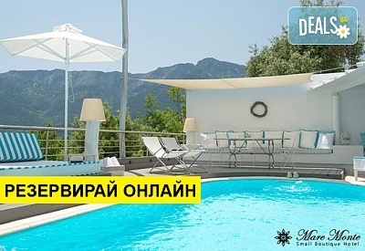 3+ нощувки на човек на база Закуска в Mare Monte Small Boutique Hotel 3*, Хриси Амудия (Тасос), о. Тасос