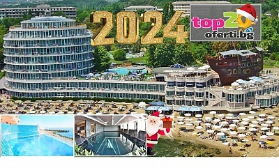 Нова година на Морето! 2, 3 или 4 нощувки с All inclusive + Празнична вечеря и Програма + МИНЕРАЛНИ басейни и Спа Пакет в Хотел Сириус Бийч 4*, Константин и Елена, от 367.50 лв./човек!