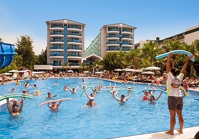 На първа линия в хотел CONCORDIA CELES HOTEL 5*, Алания, Турция! Автобусен транспорт + 7 нощувки за ДВАМА на база Ultra All Inclusive. Дете до 10.99г. БЕЗПЛАТНО!