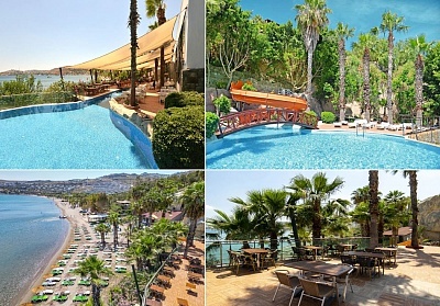 На ПЪРВА ЛИНИЯ в MIDDLE TOWN BODRUM BEACH HOTEL 4*, Бодрум, Турция. Чартърен полет от София + 7 нощувки на човек на база All Inclusive