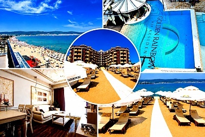 Първа линия в Слънчев бряг - All Inclusive в Голдън Рейнбоу Вип Резиденс